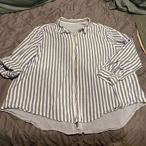 Striped Button Up Blouse